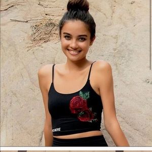 Spiritual Gangster Love More Embroidered Cami/Bra